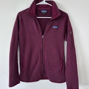 Patagonia Women’s Burgundy Full-Zip Fleece Jacket | size medium